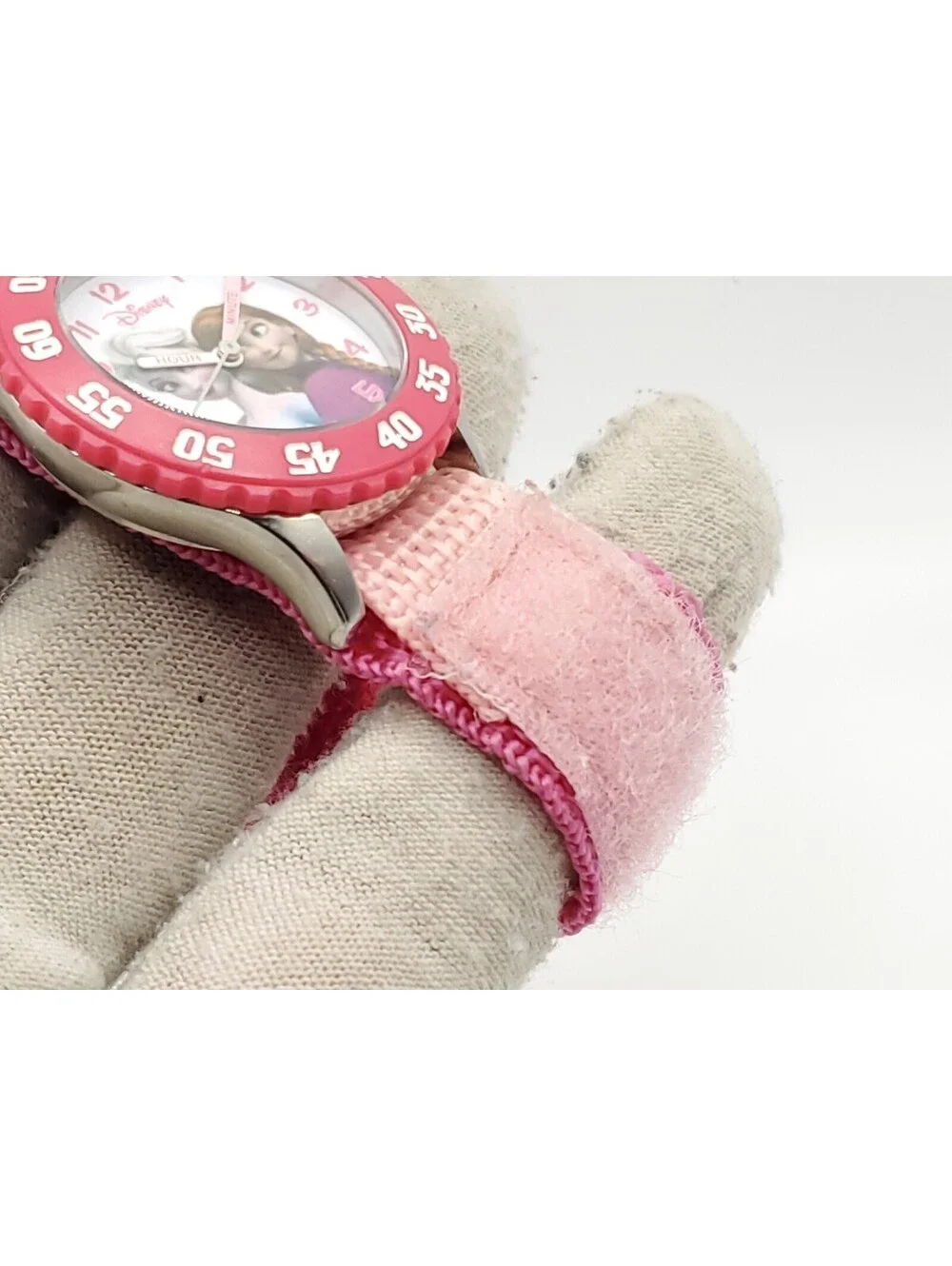 Disney Frozen Kids' Time Teacher Quartz Watch Nylon Strap- New Battery 30mm